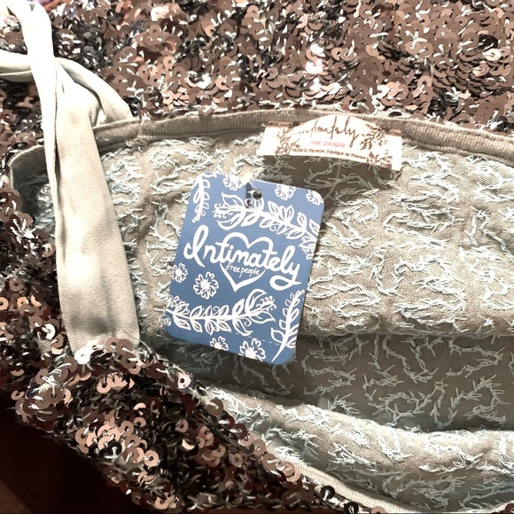 REVOLVE FREE PEOPLE Hey Girl Sequin Cami In Blue Moon - Picture 5 of 5